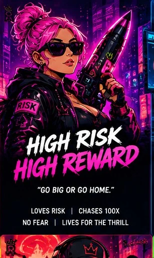 HIGH RISK / HIGH REWARD cyberpunk character