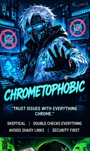 CHROMETOPHOBIC cyberpunk character