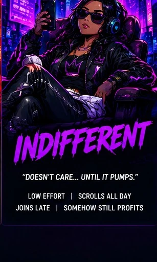 INDIFFERENT cyberpunk character