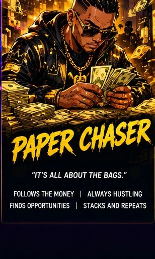 PAPER CHASER cyberpunk character