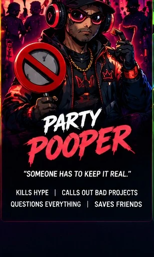 PARTY POOPER cyberpunk character
